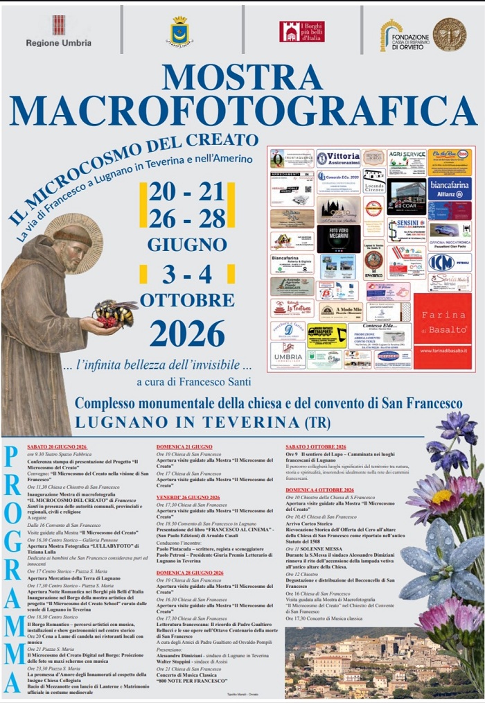 immagine notizia (ptn) “Sulle orme di Francesco”: a Lugnano in Teverina il primo evento di un programma che unisce anche Alviano e Guardea